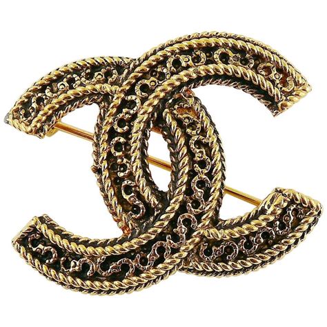 chanel brooches gold|vintage Chanel pins brooches.